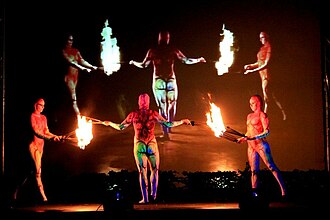 Fire juggling at "Natural Spirit" show Natural Spirit.jpg