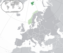Kaart van Svalbard