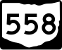 State Route 558 маркер