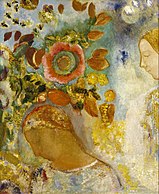 Odilon Redon, Two Young Girls among Flowers (1912), 62.2 x 51.4 cm.