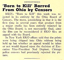 Efforts to ban the film received significant news coverage in 1947; one item in the Showmen's Trade Review