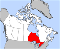 Situation de l'Ontario au Canada