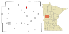 Otter Tail County Minnesota Sisällytetyt ja rekisteröimättömät alueet Perham Highlighted.svg