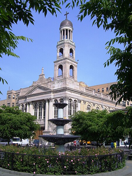 File:Our Lady of Pompei Church seen through Father Demo Square.jpg