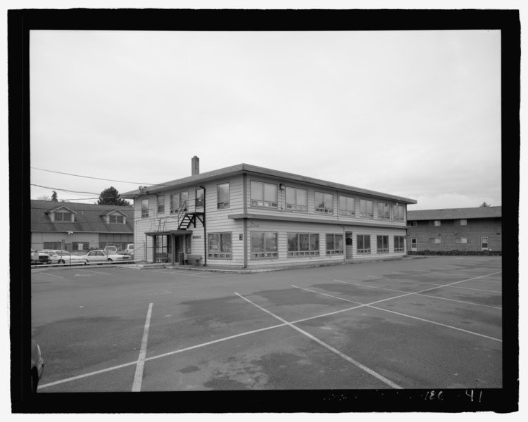 File:PERSPECTIVE OF THE FOREST MANAGEMENT BUILDING, VIEW LOOKING SOUTHWEST. - Oregon State Forester's Office Complex, 2600 State Street, Salem, Marion, OR HABS OR-186-41.tif