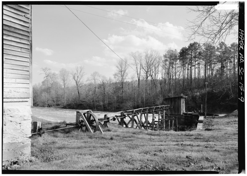 File:POWER TRANSMISSION FROM RIVER TO SOUTH SIDE OF MILL - Calliham's Mill, SC Route 138 on Stevens Creek, 2 miles east of Parksville, Parksville, Mccormick County, SC HAER SC,33-PARVI.V,1-9.tif