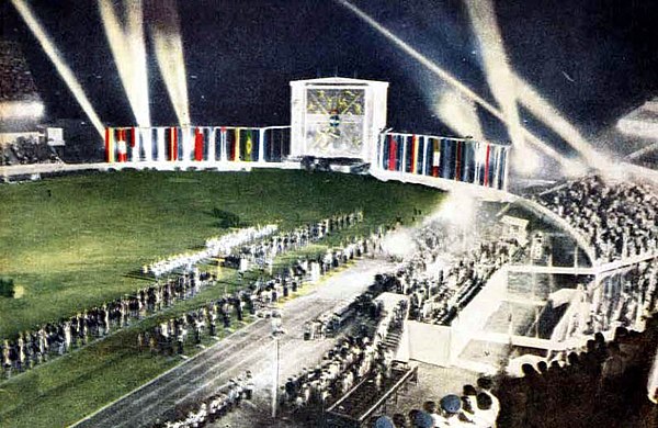 River Plate stadium (venue for athletics competitions) during the closing ceremony