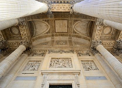 Bas-reliefs du péristyle du Panthéon de Paris.