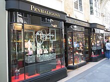 Penhaligon's store in the Burlington Arcade, London Penhaligon Burlington Arcade 2431.JPG