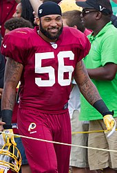 Perry Riley was drafted in the fourth round of the 2010 draft. Perry riley redskins.jpg