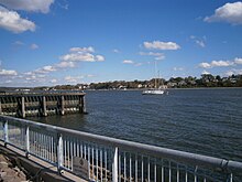 Arthur Kill along waterfront walkway just south of Ferry Slip Perth Amboy waterfront Arthur Kill.jpg