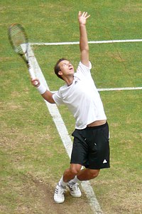 Singles defending champion Philipp Kohlschreiber PhilippKohlschreiber GerryWeberOpen2008.jpg