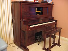 A restored pneumatic player piano Pianola1.JPG