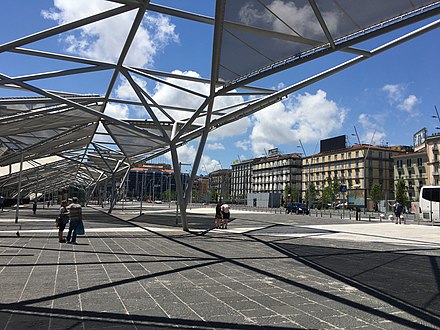The square of Piazza Garibaldi at Napoli Centrale
