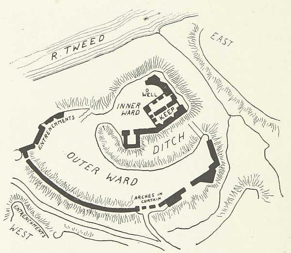 A plan of the castle from J. D. Mackenzie's The Castles of England: their story and structure