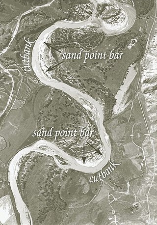 <span class="mw-page-title-main">Point bar</span> Landform related to streams and rivers