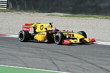 Petrov driving for Renault at the 2010 Italian Grand Prix. Prove 81deg Gran Premio d'Italia 2010 - Monza -10-09-2010 (4981675021).jpg