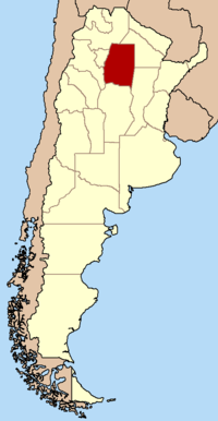 Santiago del Esteros läge i Argentina