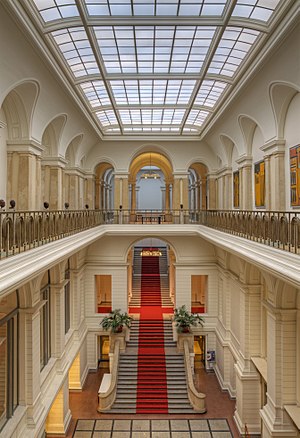 Atrium of „Prussian Landtag“ (parliament of the Federal state of Berlin), Berlin-Mitte, Germany