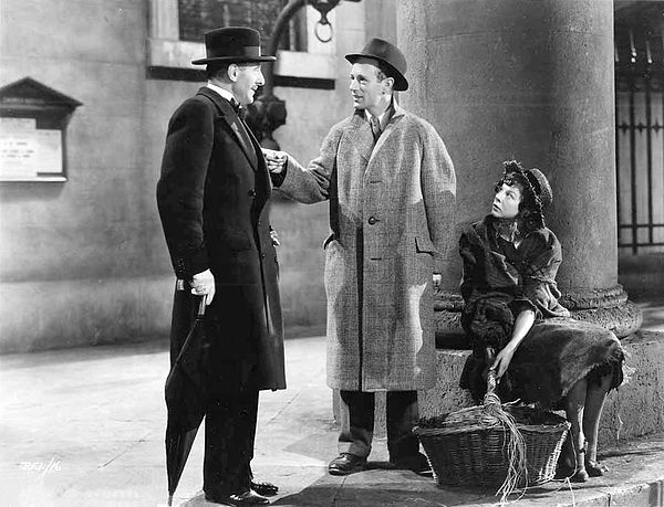 Scott Sunderland, Leslie Howard and Wendy Hiller in Pygmalion (1938)