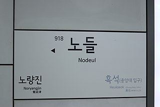 Nodeul station train station in South Korea