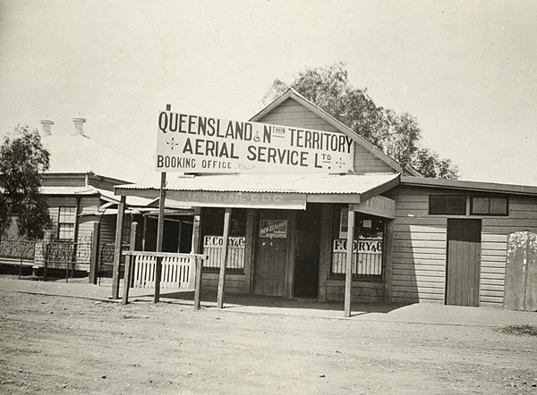 The original QANTAS office in Longreach, Queensland, 1921