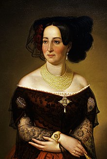 A portrait of Queen Amalia of Greece in 1859: Spyridon Hatzigiannopoulos (Source: Wikimedia)