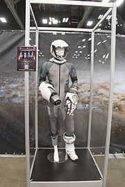 The suit of power on display RTX 2015 - Lazer Team suit (19823024694).jpg
