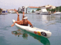 Full moon paddle from Marina Hemingway, Cuba en route to Key West, Florida—2003. (photo Aline Paterson)