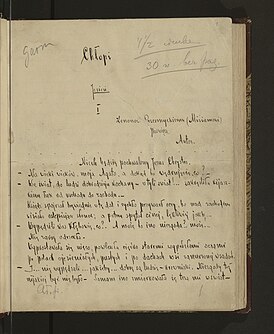 Manuscript van het eerste deel van de roman "Mannen"