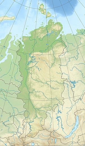 Таймир (озеро). Карта розташування: Красноярський край