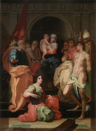 <i>Dei Altarpiece</i> Painting by Rosso Fiorentino