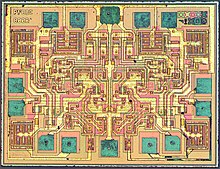 Die of a NE556 dual timer manufactured by STMicroelectronics STM-NE556-HD.jpg