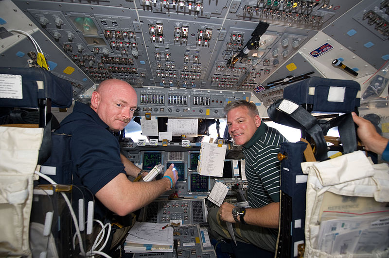 File:STS-134 Mark Kelly and Greg H. Johnson on the forward flight deck.jpg