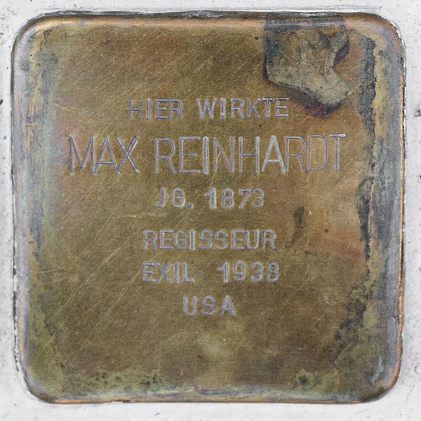 File:Salzburg - Altstadt - Max-Reinhardt-Platz Stolperstein Reinhardt - 2020 09 09.jpg