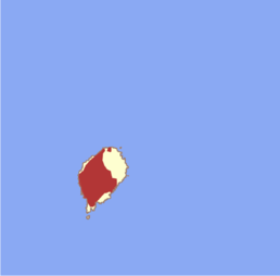 Мапа поширення виду на острові Сан-Томе
