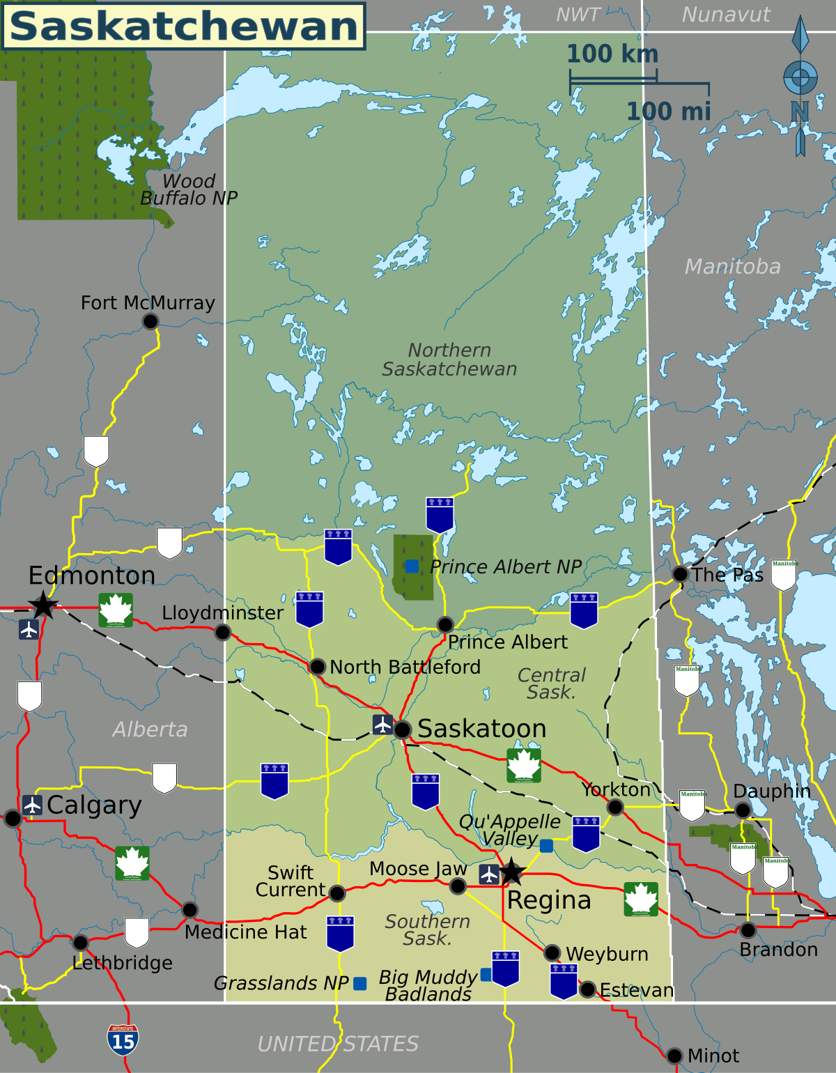 saskatchewan map