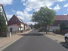 Soft image: wide road towards Bündheim