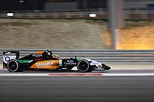 Sergio Perez secured his first podium finish since the 2012 Italian Grand Prix. Sergio Perez Bahrain 2014.jpg