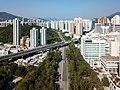 Sha Tin Road passing under Tuen Ma line tracks