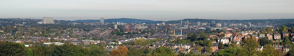 Panoraama Sheffieldistä Mirzbrook Parkista[fi]