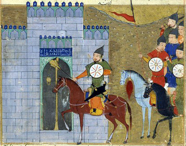 Облога Чжунду, зображена в персидській Джамі ат-таваріх Рашида-ад-Діна (1430)