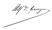 Signature de Alfred d'Anglemont de Tassigny