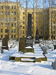 Могила Смолячкова на Чесменском кладбище