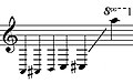 A调巴塞单簧管的实际音域