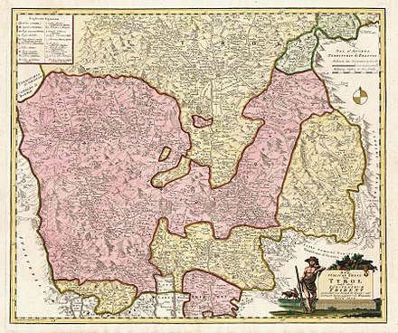 The Principality of Trent (in pink) in 1804