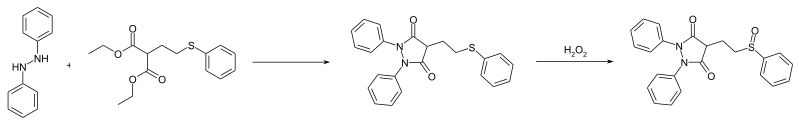 File:Sulfinpyrazone synthesis 01.svg