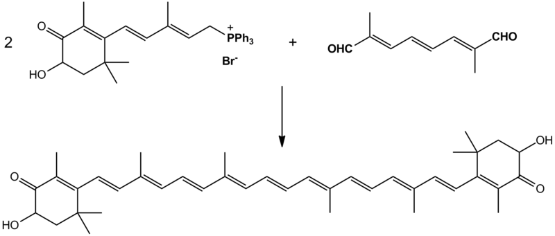 File:Synthesis of astaxanthin by Wittig reaction.png