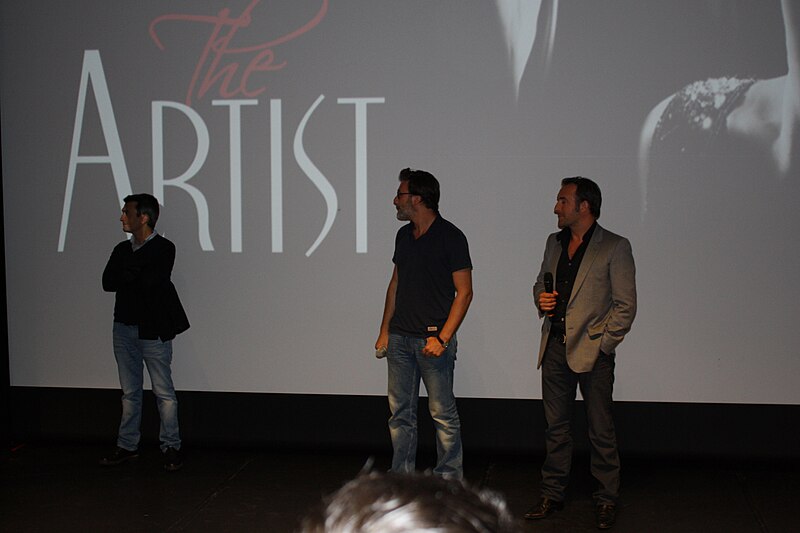 File:Thomas Langmann, Michel Hazanavicius, Jean Dujardin, The Artist.jpg