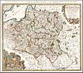 Zemljevid Poljske iz leta 1757